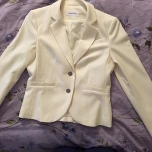 Cream Calvin Klein Blazer size 4